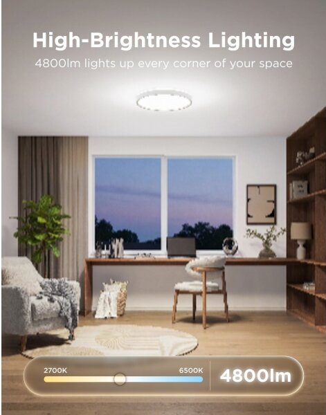 Govee - LED RGBICWW stmievateľné stropné svietidlo LED/55W/230V pr. 46 cm Matter Wi-Fi