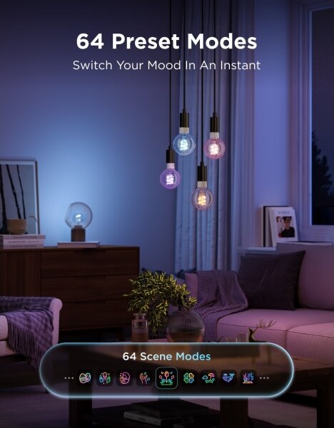Govee - LED RGBWW Stmievateľná žiarovka Smart MATTER G80 E27/5W/230V 2700-6500K Wi-Fi