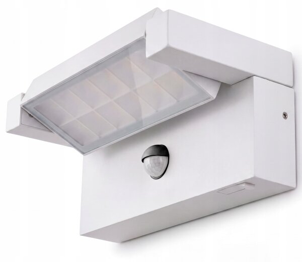 LED Vonkajšie nástenné svietidlo so senzorom LED/25W/230V IP54 biele