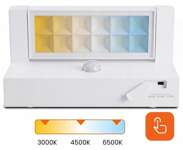 LED Vonkajšie nástenné svietidlo so senzorom LED/25W/230V IP54 biele