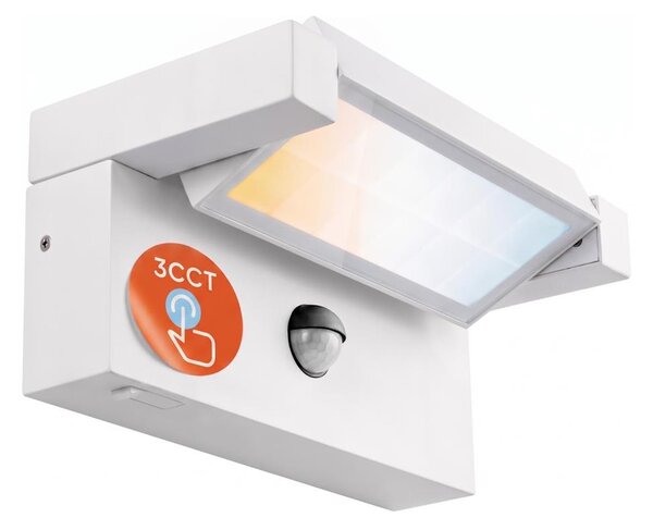 LED Vonkajšie nástenné svietidlo so senzorom LED/25W/230V IP54 biele