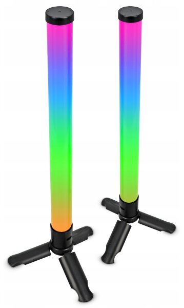 SADA 2x LED RGBIC stmievateľná stolná lampa LED/5W/5V čierna + diaľkové ovládanie