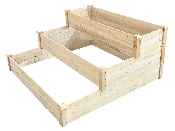 KONDELA Modulárny vyvýšený záhon, hnedý, drevo, SANYM