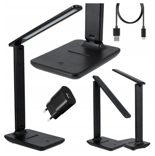 LED Stmievateľná dotyková stolná lampa LED/6W/230V 3000/4000/6000K čierna