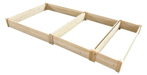 KONDELA Modulárny vyvýšený záhon, hnedý, drevo, SANYM