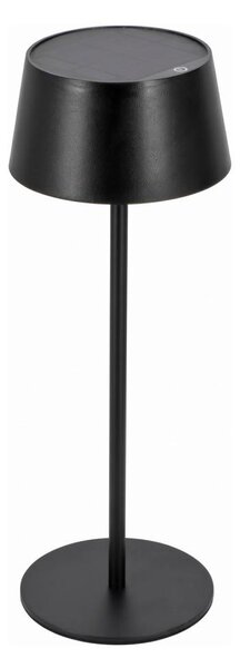 LED Stmievaná dotyková solárna lampa LED/3W/5V USB 1800 mAh IP44 čierna