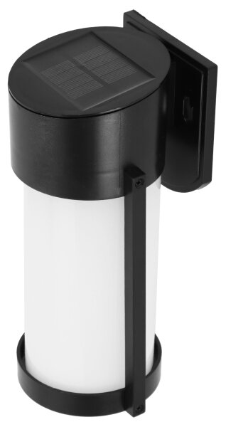 LED solárne nástenné svietidlo LED/3,7V 300 mAh IP44 čierne
