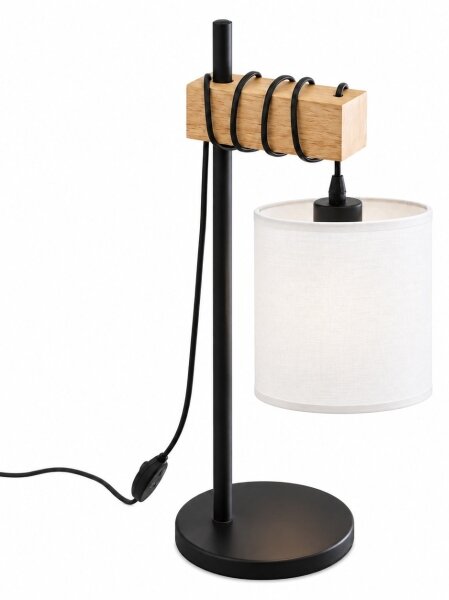 BRILAGI - Stolná lampa NUBILA 1xE27/40W/230V hnedá/čierna/biela