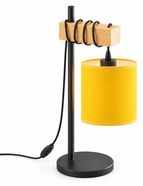 BRILAGI - Stolová lampa NUBILA 1xE27/40W/230V hnedá/čierna/žltá