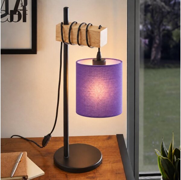 BRILAGI - Stolná lampa NUBILA 1xE27/40W/230V hnedá/čierna/fialová