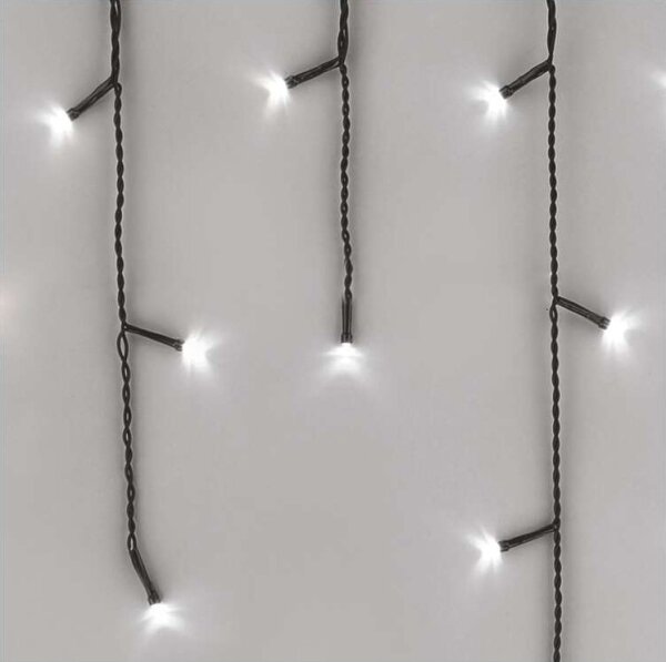 LED Vianočná vonkajšia reťaz 200xLED/8 módov 8,6m IP44 studená biela