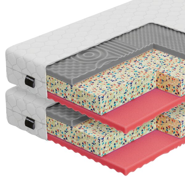 KONDELA Matrace, set 2 ks, 18 cm, 90x200 cm, ARONY