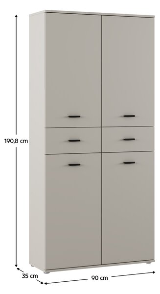 KONDELA Botníková skriňa/regál, kašmír, VILOT