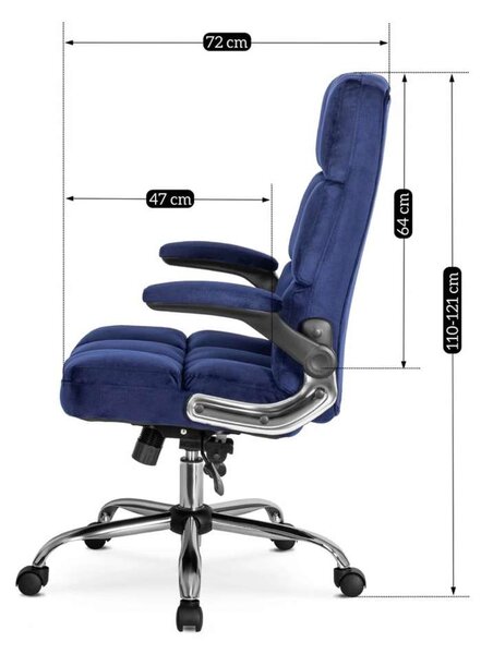 Kancelárske kreslo Brogas Velvet, modrá