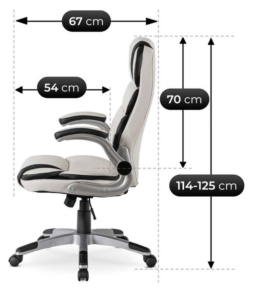 Kancelárske kreslo Boslin, biela