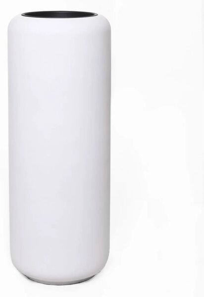 Okrúhly kvetináč MERA, sklolaminát, výška 95 cm, biely mat, outlet