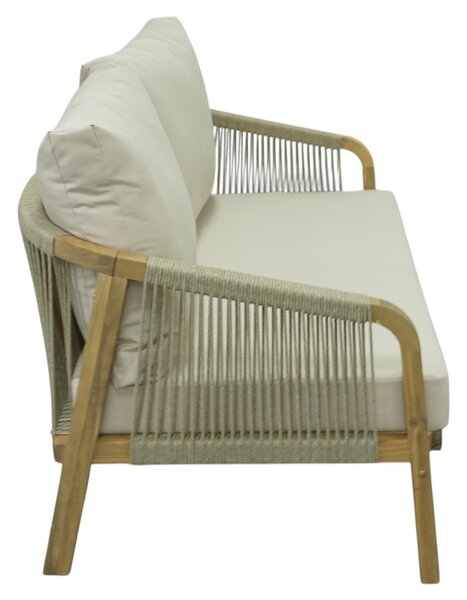 KONDELA Záhradný set, akáciové drevo, béžová/prírodná, NARSI