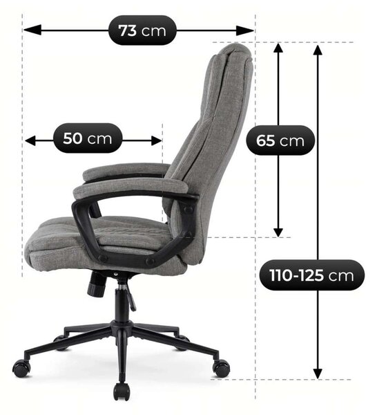 Kancelárske kreslo Fargin, sivá