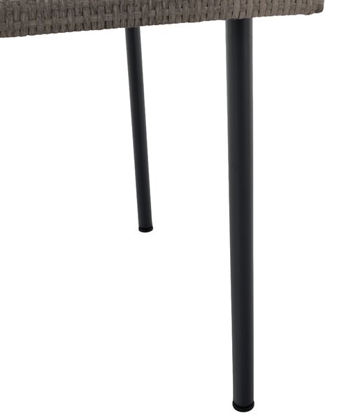 KONDELA Záhradný 7-dielny ratanový set, sivá, KEON