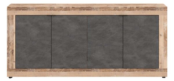 Komoda Leniza 180, dub natural / grafit