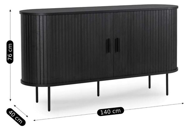 Komoda Lorget 140, čierna