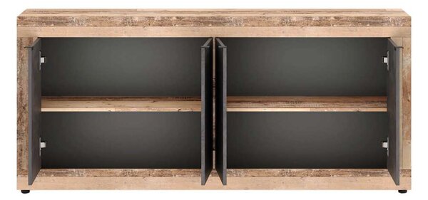 Komoda Leniza 180, dub natural / grafit