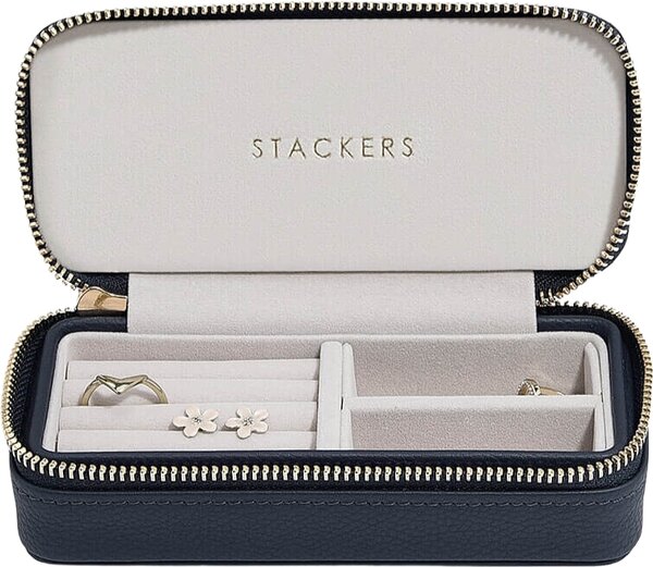 Cestovná krabička na šperky Travel Medium Stackers tmavomodrá
