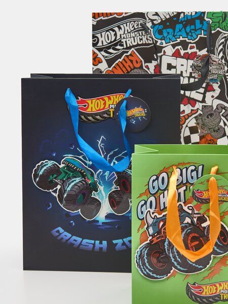 Sinsay - Súprava 3 darčekových tašiek Hot Wheels - viacfarebná