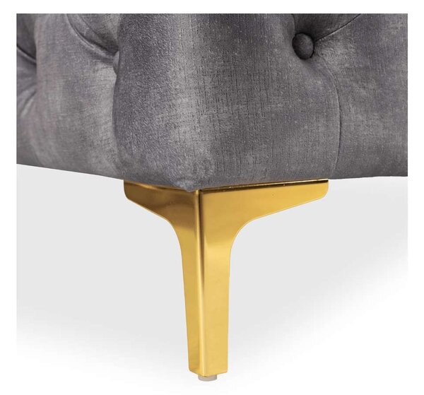 Kreslo Casur Velvet, sivá