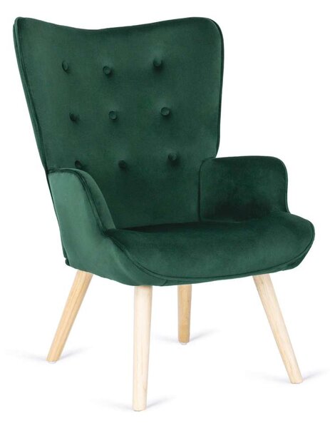 Kreslo Hatren Velvet, zelená