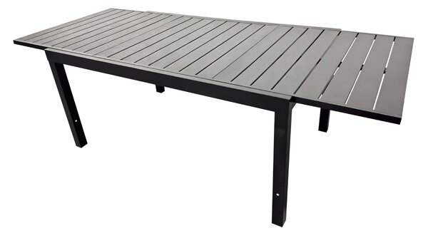 KONDELA Záhradný rozkladací stôl, 160/240x100 cm, čierna, RIKO