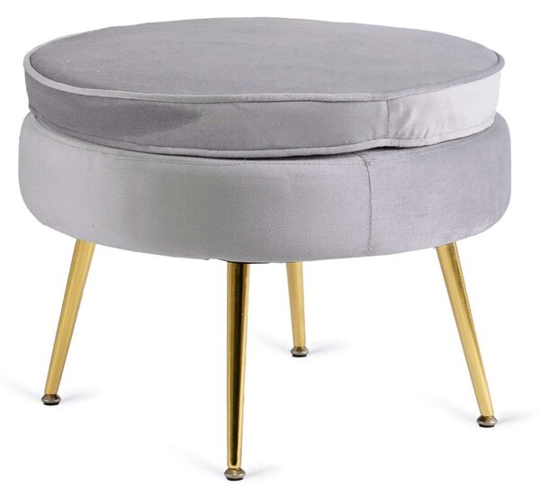 Kreslo Ladot Velvet, sivá