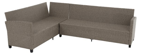 KONDELA Záhradný ratanový set, sivá/béžová, ADIN