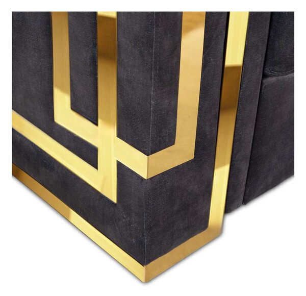 Kreslo Vilesa Velvet, čierna / zlatá