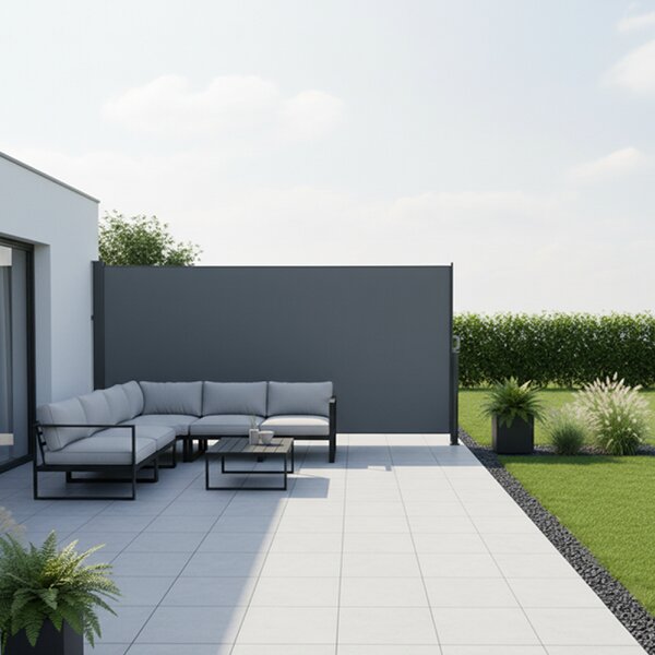 KONDELA Bočná zástena, antracit, 3x1,6 m, TAKSA NEW TYP 3