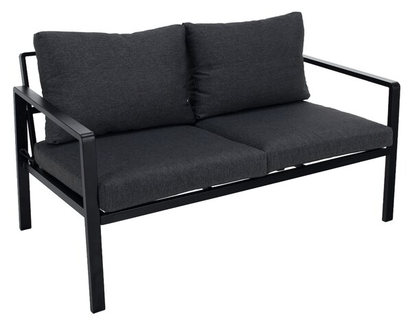 KONDELA Zahradný set, čierna/sivá, BORIK