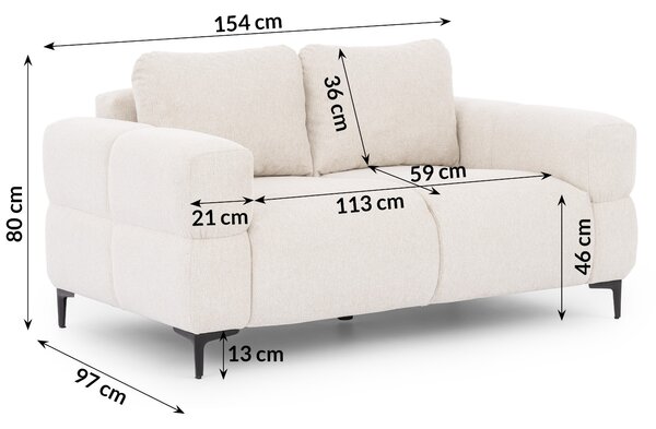 POHOVKA FLEUR 2 MIESTNÁ BIELA 154 cm