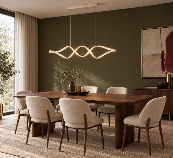 ZÁVESNÉ LED SVIETIDLO, 100/22/120 cm Novel - Interiérové svietidlá