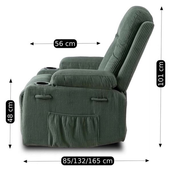 Masážne kreslo Limun 3, zelená