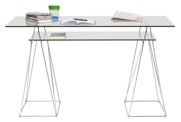 KARE DESIGN Sada 5 ks – Stôl Polar 8 mm ESG 72 × 135 × 65 cm
