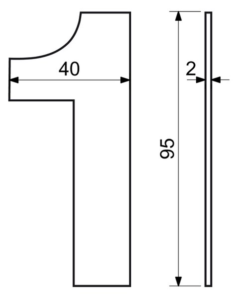 Domové číslo "1", RN.95L, čierna