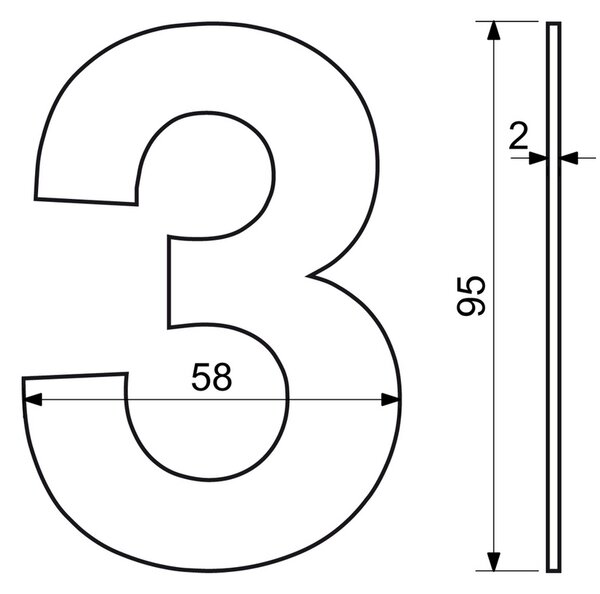 Domové číslo "3", RN.95L, čierna