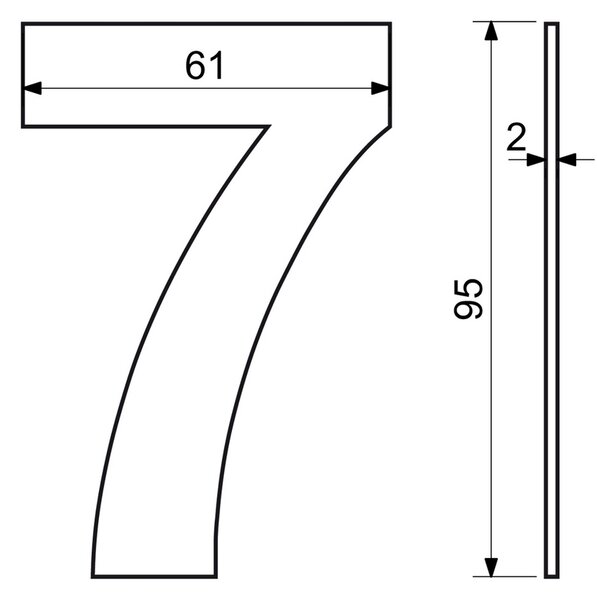Domové číslo "7", RN.95L, čierna