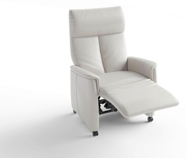RELAXAČNÉ KRESLO, koža, biela Sit & More - Online Only obývacie izby, Online Only