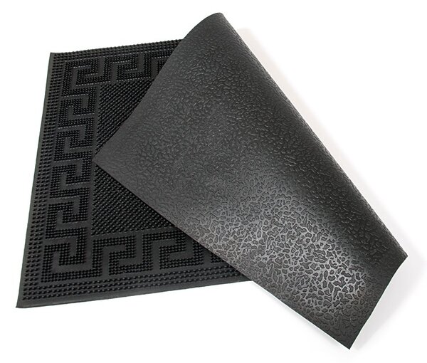 Gumová čistiaca rohož Pins Deco 40 x 60 x 0,8 cm, čierna