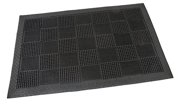 Gumová čistiaca rohož Pin Squares 40 x 60 x 0,7 cm, čierna