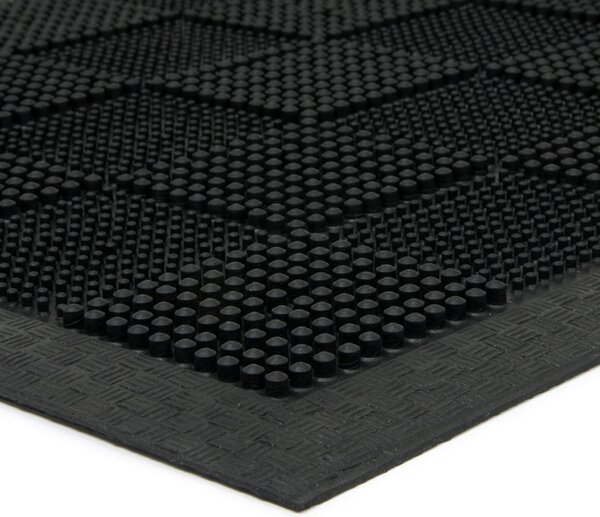 Gumová čistiaca rohož Pin Squares 40 x 60 x 0,7 cm, čierna