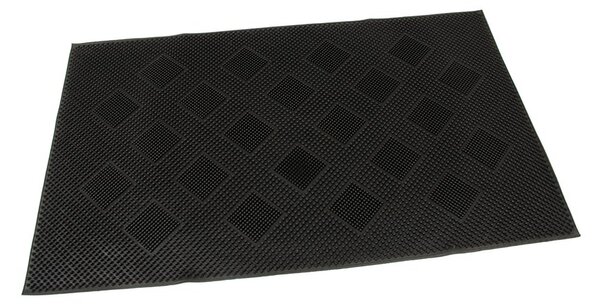 Gumová čistiaca rohož Squares 45 x 75 x 0,7 cm, čierna