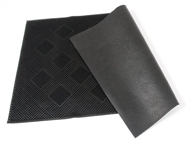 Gumová čistiaca rohož Squares 45 x 75 x 0,7 cm, čierna