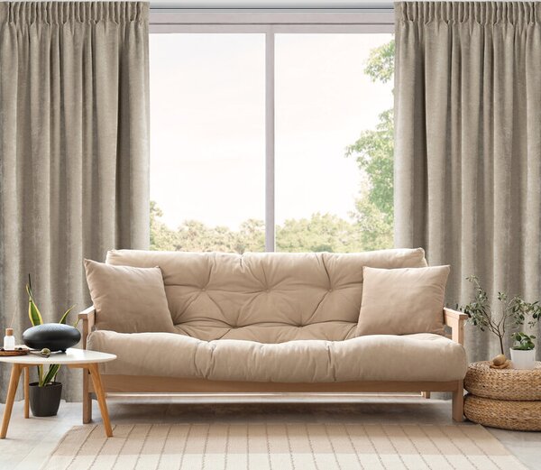 Dekorstudio Záves NILO so šenilovou štruktúrou s riasiacou páskou 140x270 cm – tmavobéžový